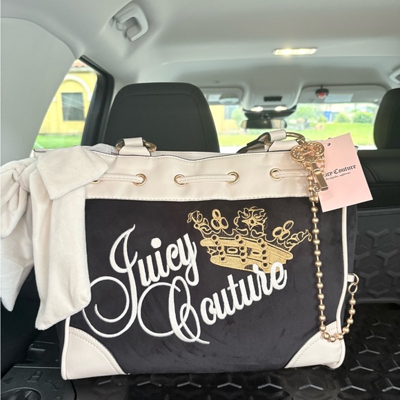 Juicy Couture Handbags - Juicy Couture Black and Gold Tote Bag